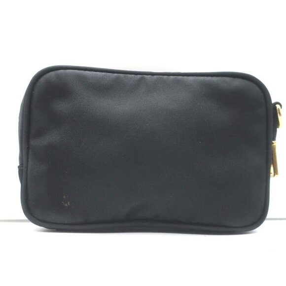 Prada Tessuto Mini Camera Crossbody Bag Black Nylon & Saffiano Leather Clutch - Picture 7 of 15